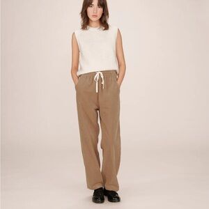 Grace & Mila - WIDE VELVET PANTS GREIGE LIBERTY